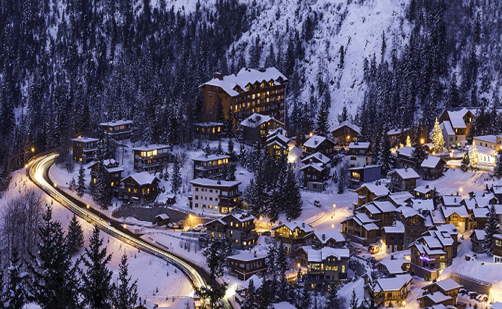 Courchevel Courchevel podvečer